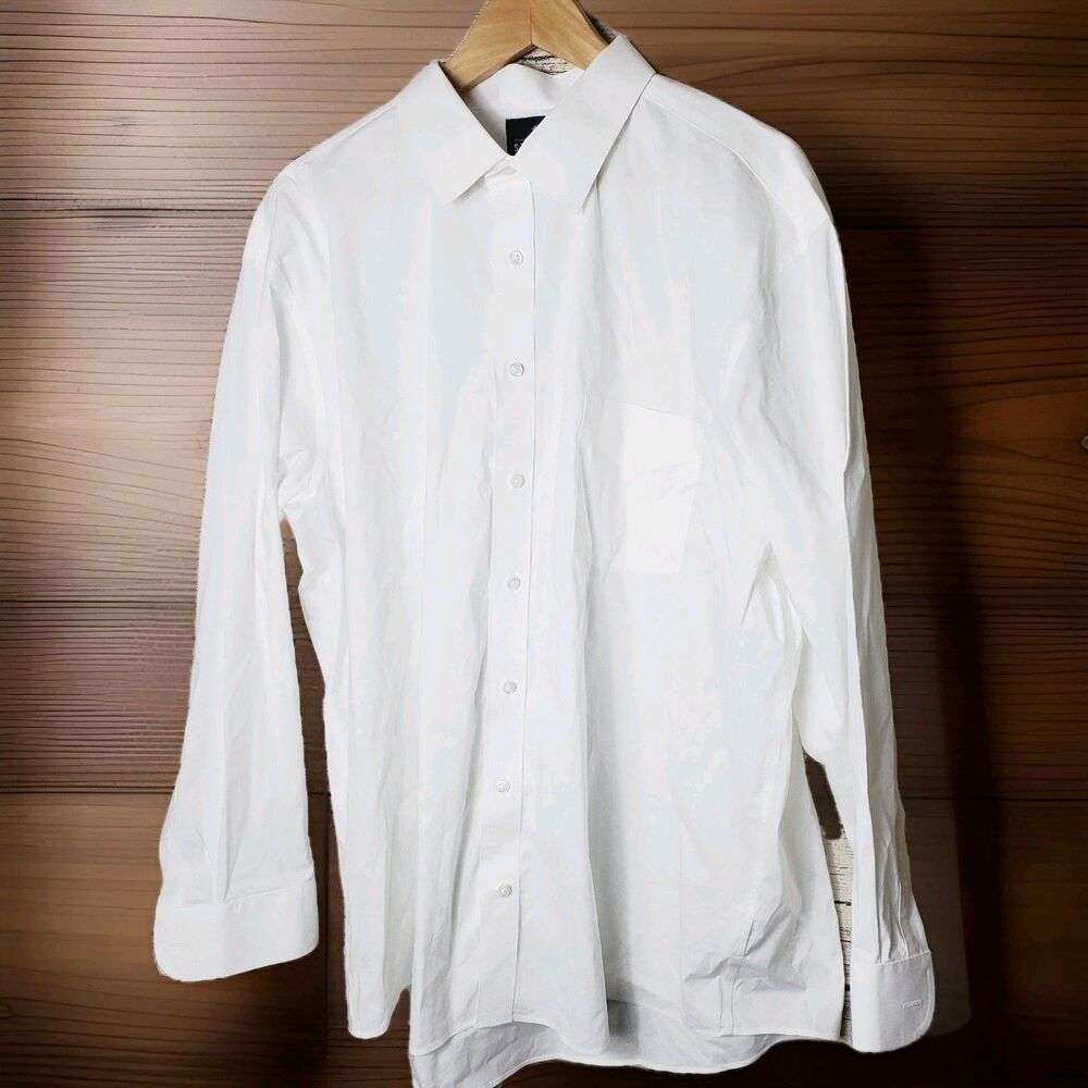 Stafford White Regular Fit Shirt Size XXL (18-18.5)